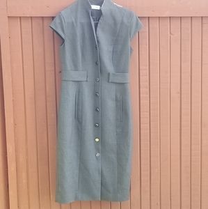Calvin Klein Grey Button Down Dress Size 2